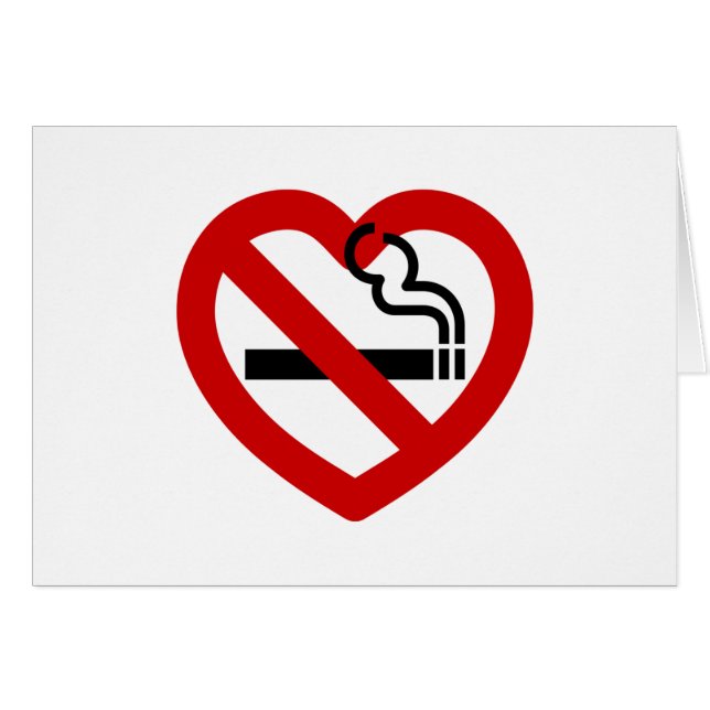 No Love For Smoking Sign Greeting Card (Front Horizontal)