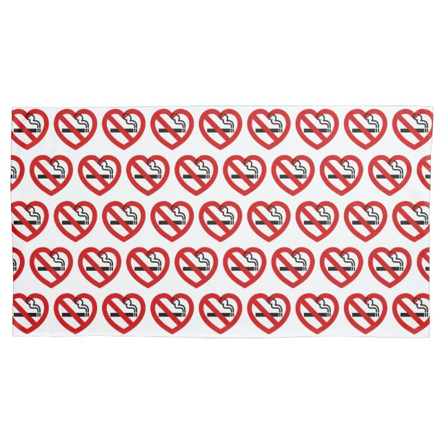 No Love For Smoking Sign Pillowcase (Front-Left)