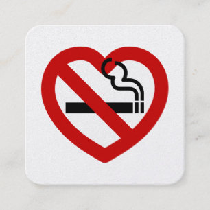 No Love For Smoking Sign Square Business Card