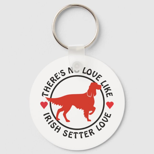 No Love Like Irish Setter Love Key Ring (Front)