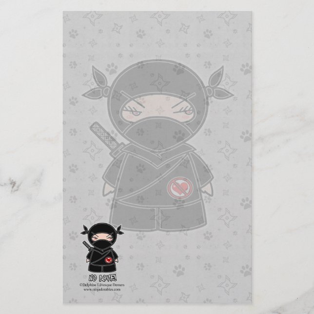 No Love! Ninja Stationery (Front)