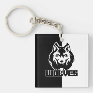 NO LOVES Wolf Keychain