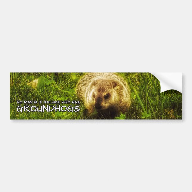 No man is a failure who has Groundhogs Bumper Sticker (Front)
