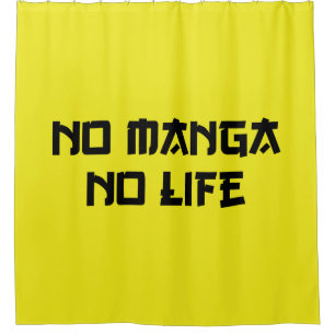 NO MANGA NO LIFE SHOWER CURTAIN