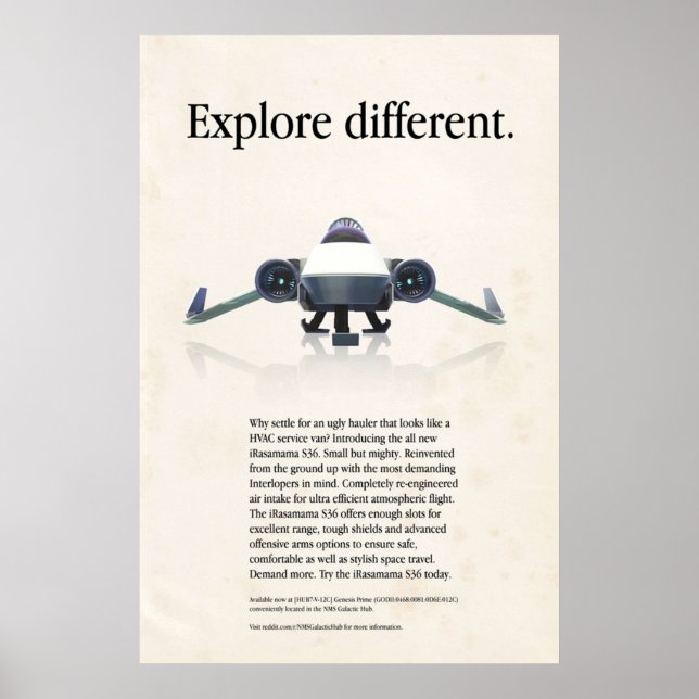 No Mans Sky  Explore Different  Poster (Front)