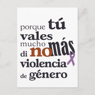 No Más Violencia de Género Postcard