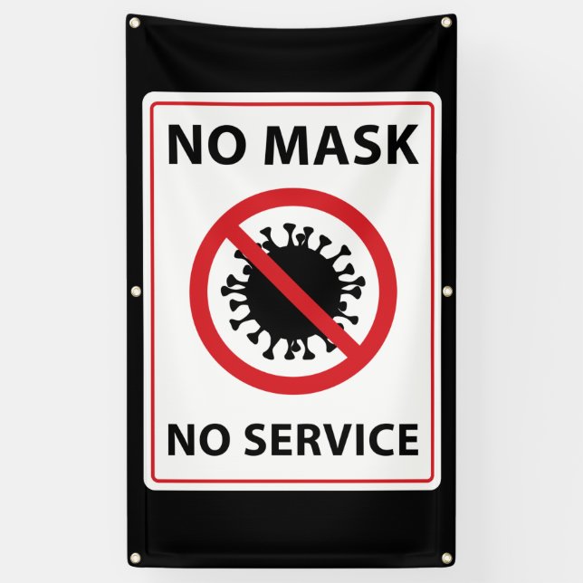 no mask no service banner (Vertical)