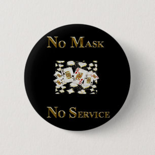 NO MASK NO SERVICE LAS VEGAS 6 CM ROUND BADGE