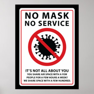 no mask no service shared air poster