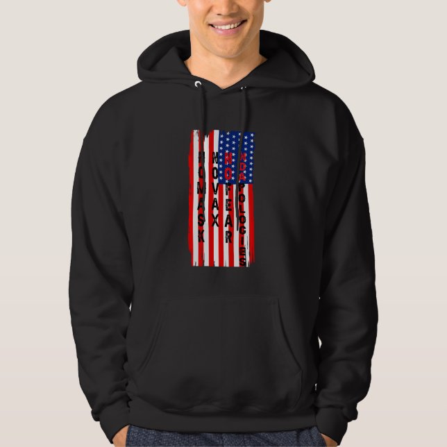 No Mask No Vax No Fear No Apologies Hoodie (Front)