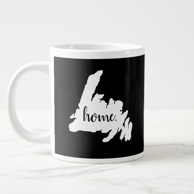 No matter where I roam Newfoundland is always home Large Coffee Mug (Left)