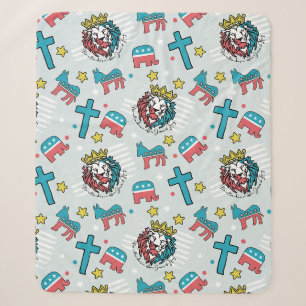 No Matter Who’s in Office Jesus is King - Seamless Sherpa Blanket
