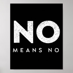 No Means No - Anti-violence - Harment Awareness  Poster