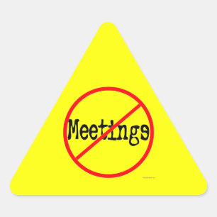 No Meetings Funny Office Saying Sticker