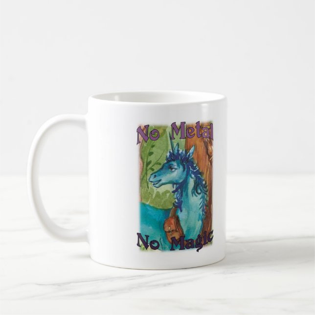 No Metal No Magic - Blue Mug (Left)