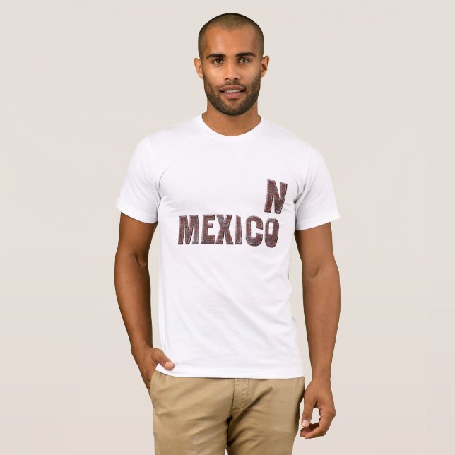 No Mexico Wall Support Bricks Typography T-Shirt (Front Full)