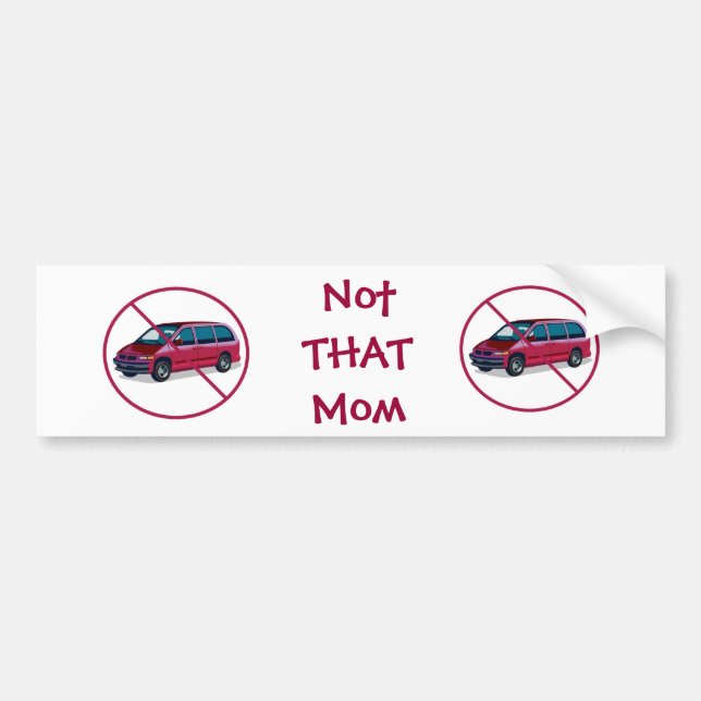 NO MINI VANS BUMPER STICKER (Front)