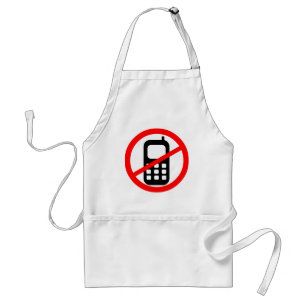 No Mobile Phones Symbol Standard Apron