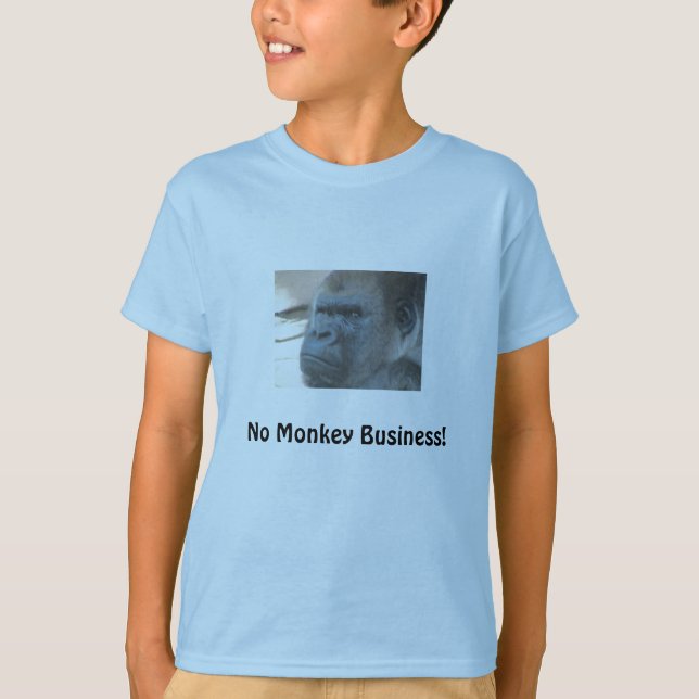 No Monkey Business! KId's shirt (Front)