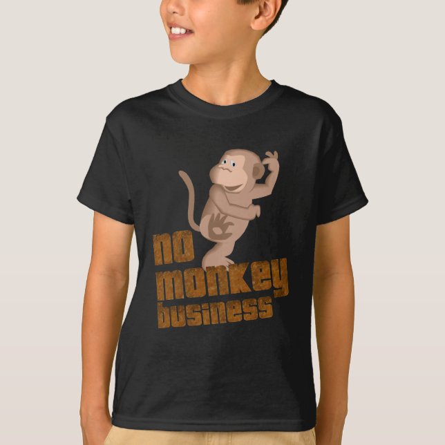 No Monkey Business Kids Tee (Front)