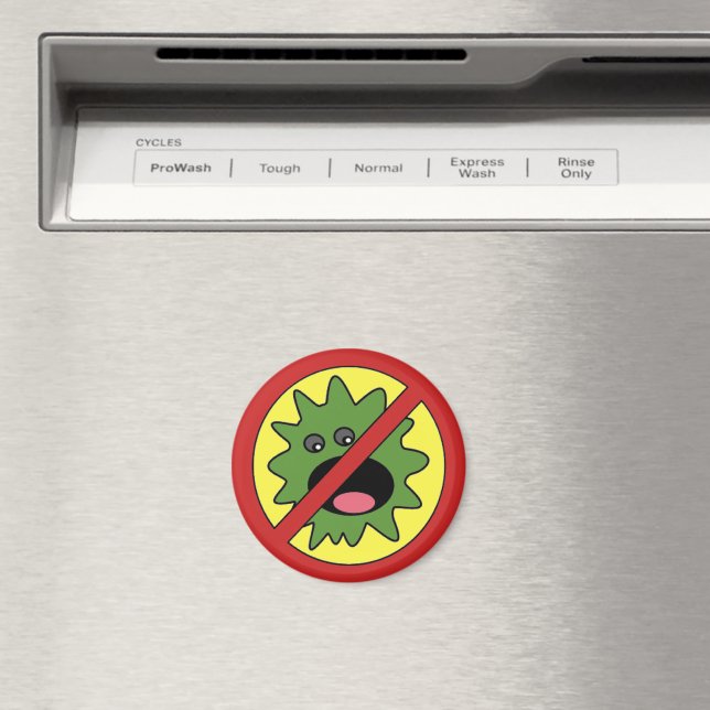 No Monsters Sign Magnet (In Situ (Dishwasher))