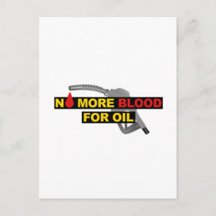 No More Blood for Oil Postcard