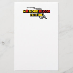 No More Blood for Oil Stationery