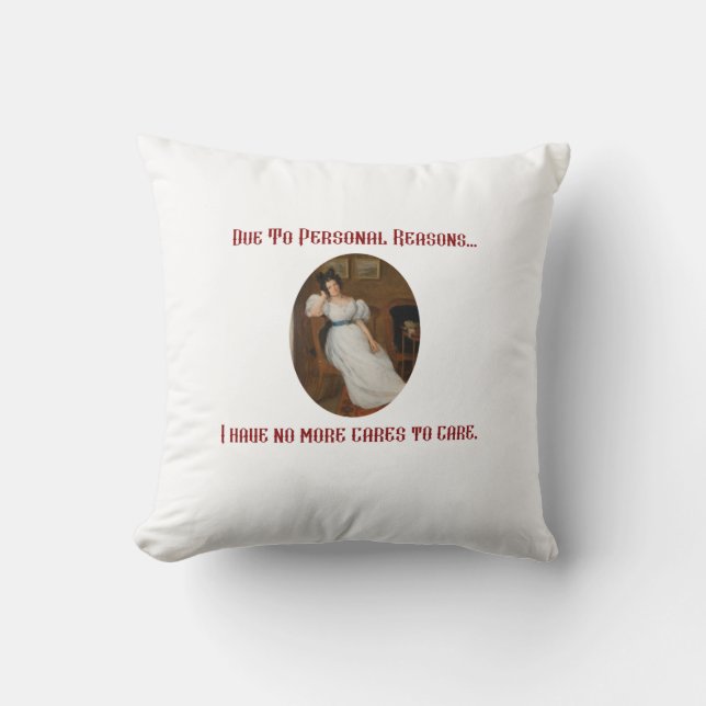 No More Cares  Cushion (Front)