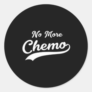 No More Chemo   Cancer Survivor   Retro Style Classic Round Sticker