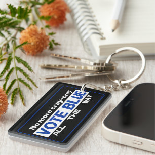 No More Cray Cray Vote Blue All The Way Key Ring
