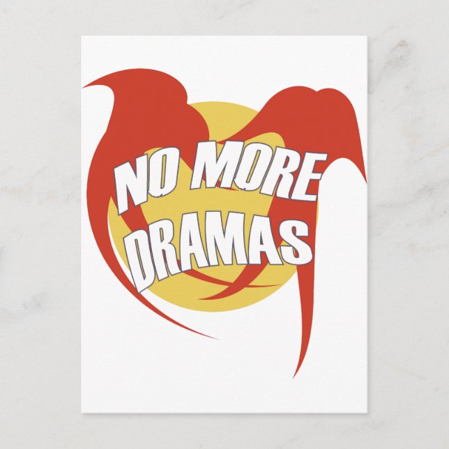 NO MORE DRAMAS POSTCARD (Front)