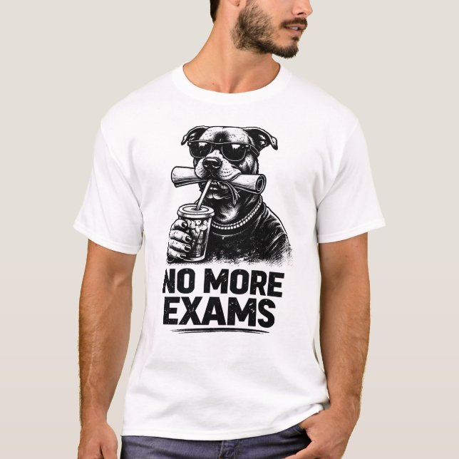 No More Exams Funny Grad Shirt 2026 (Front)