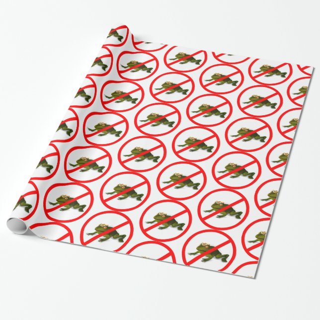 No More Frogs! Wrapping Paper (Unrolled)