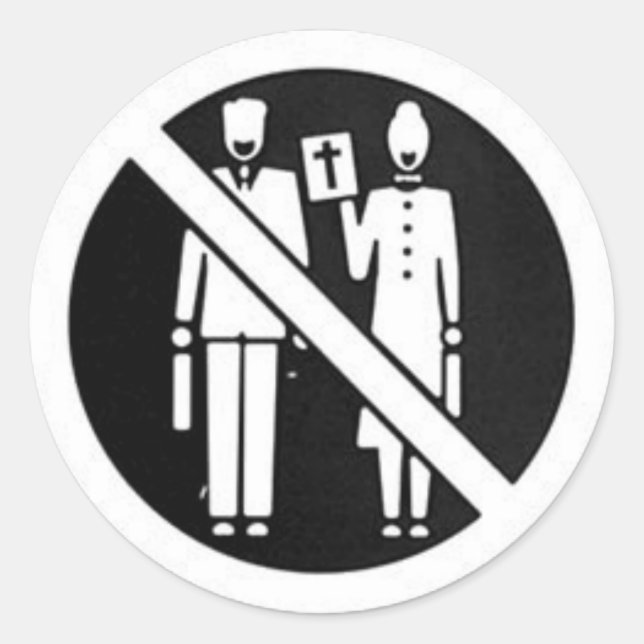 No More Jehovah's Witnesses Classic Round Sticker (Front)