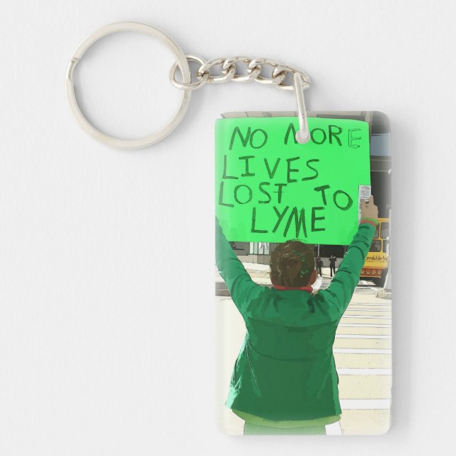No More Lives Lost to Lyme Disease Key Chain (Front)
