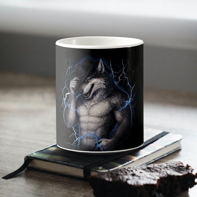 No More Mr Nice Guy Funny Alpha Wolf Meme Brainrot Coffee Mug (Creator Uploaded)