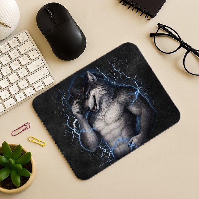 No More Mr Nice Guy Funny Alpha Wolf Meme Brainrot Mouse Pad (Creator Uploaded)
