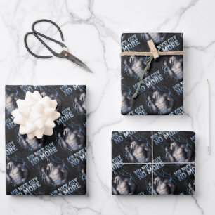 No More Mr Nice Guy Funny Alpha Wolf Meme Brainrot Wrapping Paper Sheet