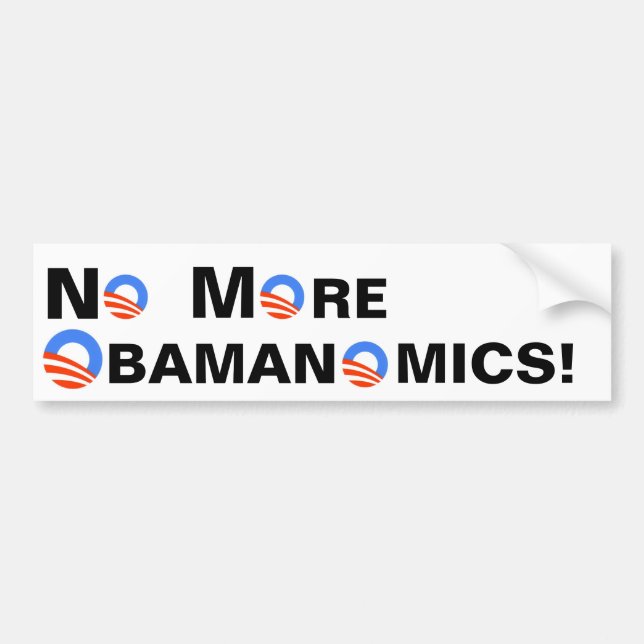 No More Obamanomics Bumper Sticker (Front)
