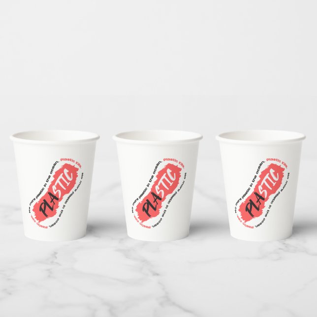No more plastic in the ocean | Ocean pollution Paper Cups (Multi)