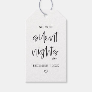 No More Silent Nights Baby Gift Tag