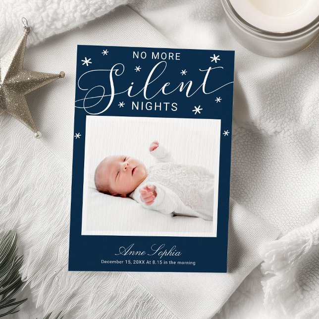 No More Silent Nights Christmas Birth Announcement (Creator Uploaded)