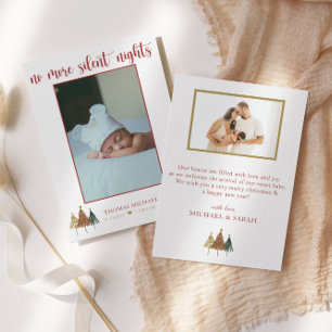 No More Silent Nights Christmas Birth Announcement