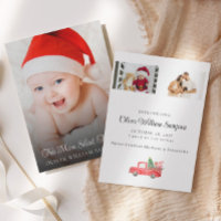 No More Silent Nights New Baby Photo Holiday Card