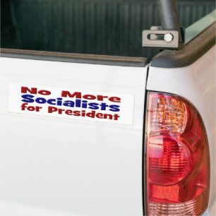 No More Socialists for President red blue text Bumper Sticker
