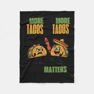No More Tacos Punctuation S Funny Gift For Fleece Blanket