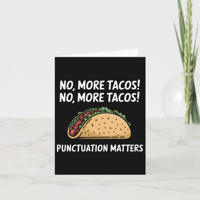 No More Tacos Punctuation S Sticker4  Card (Front)