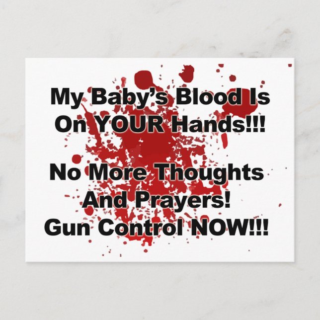 No More Thoughts and Prayers! Postcard (Front)