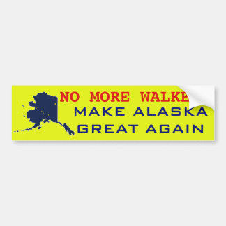 NO MORE WALKER BUMPER STICKER
