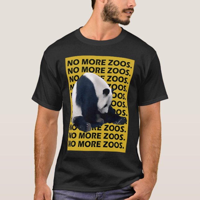 No More Zoos Yellow Panda T-Shirt (Front)